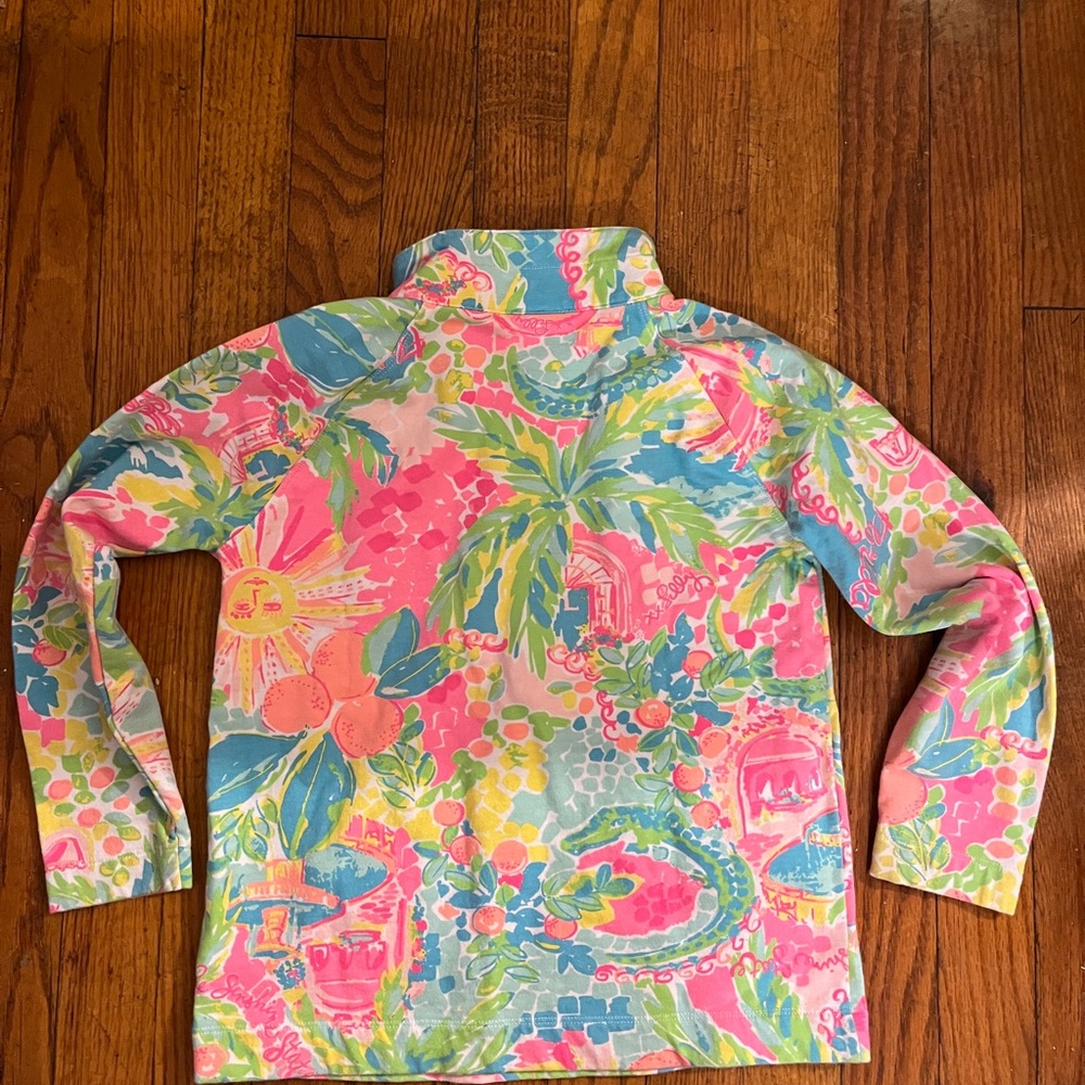 Lilly Pulitzer Pink and Blue Kids Swim Rashguard - Picture 11 of 17